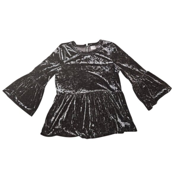 Cupio Women's size L Crushed Velvet Babydoll Top Whimsigoth Witchy Dark Romance - Picture 1 of 10